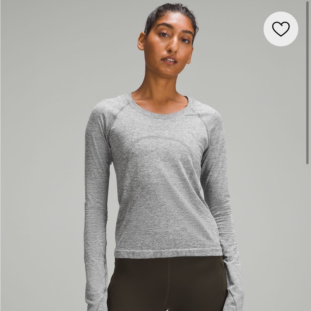 Grey lululemon swiftly tech long sleeve